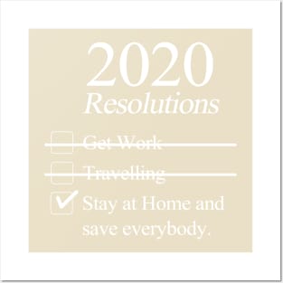 2020 Resolutions T-Shirt Posters and Art